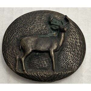 Vintage Retired James Avery Bronze Deer Belt Buckle